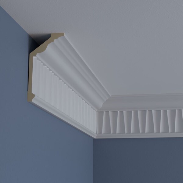Ekena Millwork 5 5/8"H x 3"P x 6 1/4"F x 94 1/2"L Naomi Crown Moulding - MLD06X03X06NA