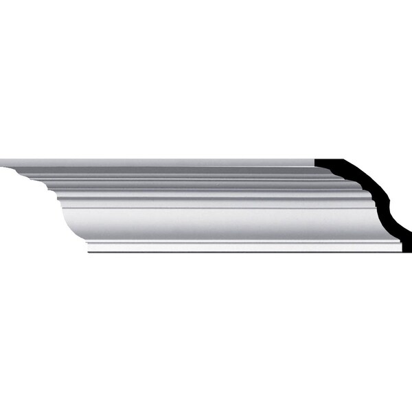Ekena Millwork SAMPLE - 3"H x 3 1/2"P x 4 3/8"F x 12"L Bedford Smooth Crown Moulding - SAMPLE-MLD03X03X04BE