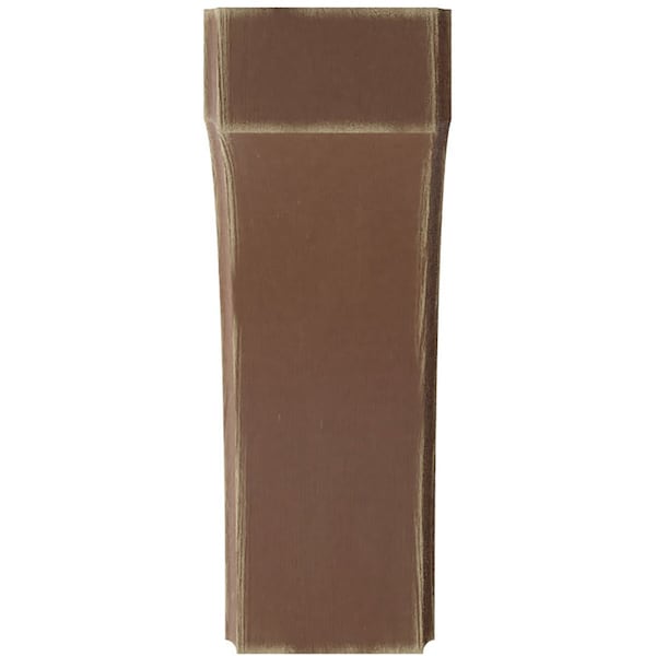 Ekena Millwork 3 1/2"W x 8"D x 10"H Clarksville Wood Vintage Decor Bracket, Weathered Brown - BKTWD04X08X10CVBR