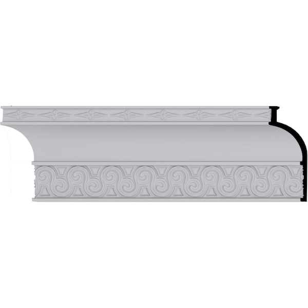 Ekena Millwork 5 5/8"H x 2 1/4"P x 6"F x 94 1/2"L, (2 1/8" Repeat), Bedford Crown Moulding - MLD05X02X06BE