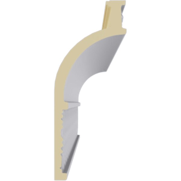 Ekena Millwork 5 5/8"H x 2 1/4"P x 6"F x 94 1/2"L, (2 1/8" Repeat), Bedford Crown Moulding - MLD05X02X06BE