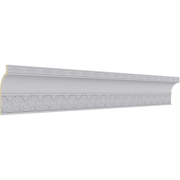 Ekena Millwork 5 5/8"H x 2 1/4"P x 6"F x 94 1/2"L, (2 1/8" Repeat), Bedford Crown Moulding - MLD05X02X06BE