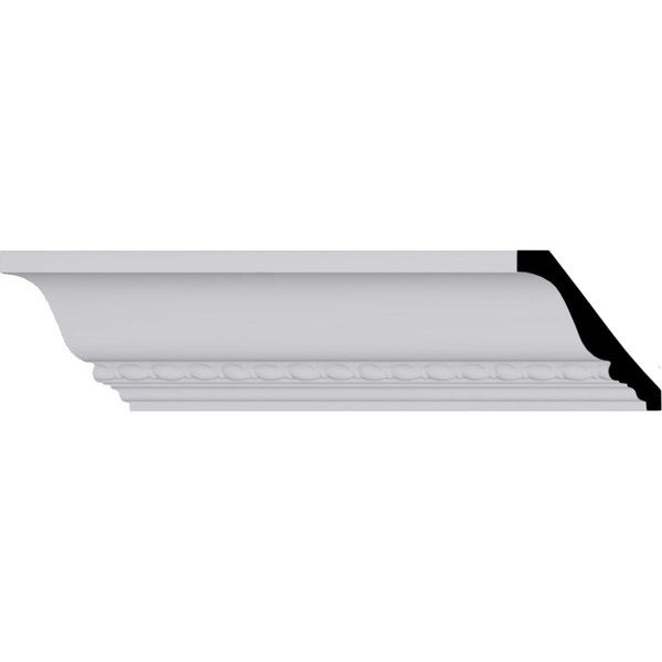 Ekena Millwork 3 3/4"H x 3 3/8"P x 5"F x 94 1/2"L Theia Bead and Barrel Crown Moulding - MLD03X03X05TH