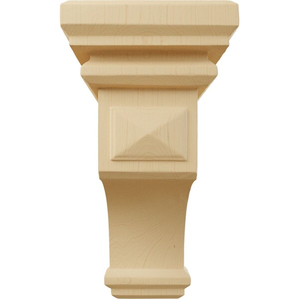 Ekena Millwork 6"W x 6 3/4"D x 12"H Large Woodruff Wood Corbel, Alder - CORW06X06X12WFAL
