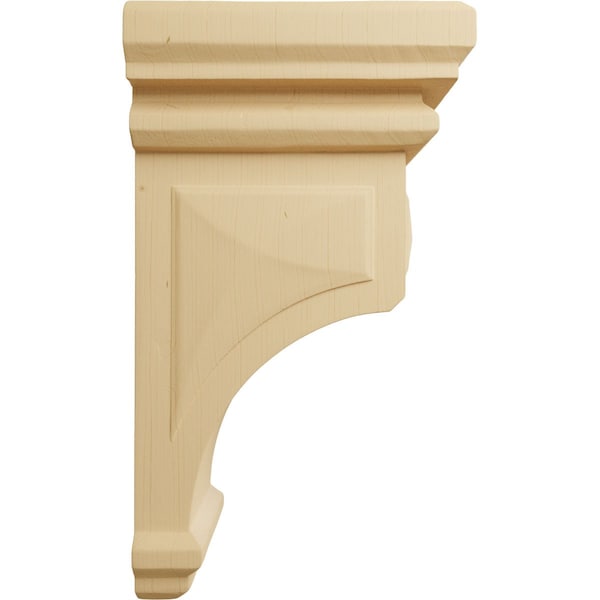 Ekena Millwork 6"W x 6 3/4"D x 12"H Large Woodruff Wood Corbel, Alder - CORW06X06X12WFAL