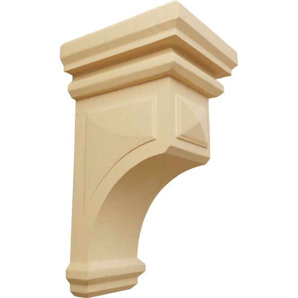 Ekena Millwork 6"W x 6 3/4"D x 12"H Large Woodruff Wood Corbel, Alder - CORW06X06X12WFAL
