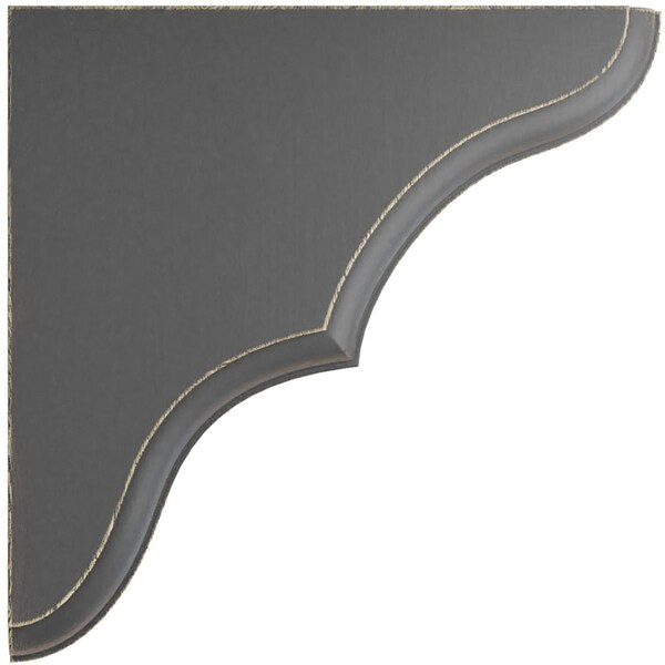 Ekena Millwork 1 3/4"W x 5 1/2"D x 5 1/2"H Stratford Wood Vintage Decor Bracket, Black - BKTWD02X06X06STBL
