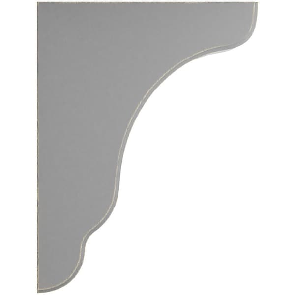 Ekena Millwork 1 3/4"W x 7 1/4"D x 9 1/2"H Plymouth Wood Vintage Decor Bracket, Pebble Grey - BKTWD02X07X10PLPG