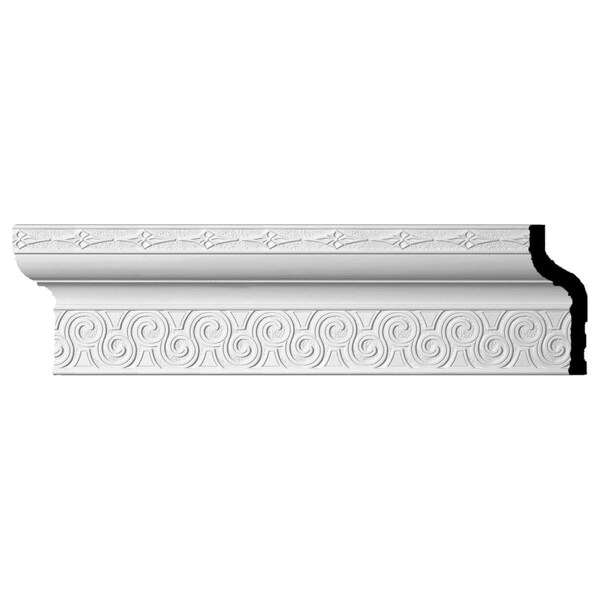 Ekena Millwork SAMPLE - 8 3/8"H x 3 3/4"P x 9"F x 12"L, (6 7/8" Repeat), Bedford Crown Moulding - SAMPLE-MLD08X03X09BE