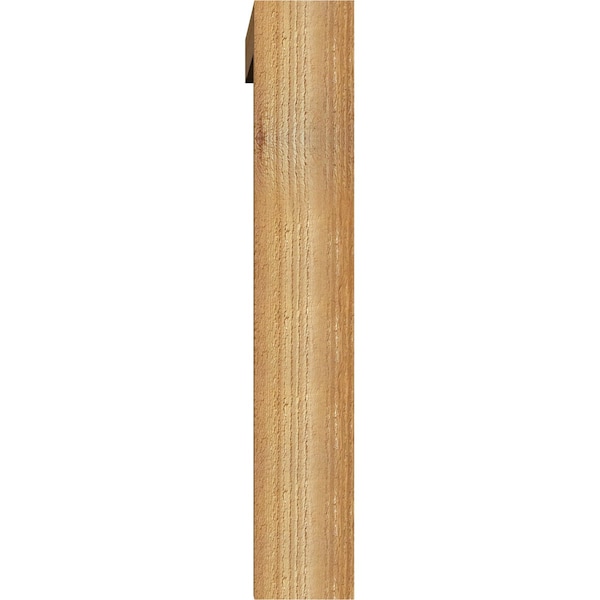 Ekena Millwork Traditional Block Rough Sawn Bracket w/ Offset Brace, Western Red Cedar, 4"W x 20"D x 24"H - BKT0402X20X24TRA05RWR