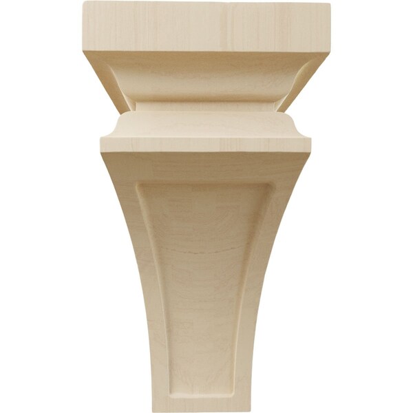 Ekena Millwork 6"W x 6 3/4"D x 12"H Large Nevio Wood Corbel, Rubberwood - CORW06X06X12NERW