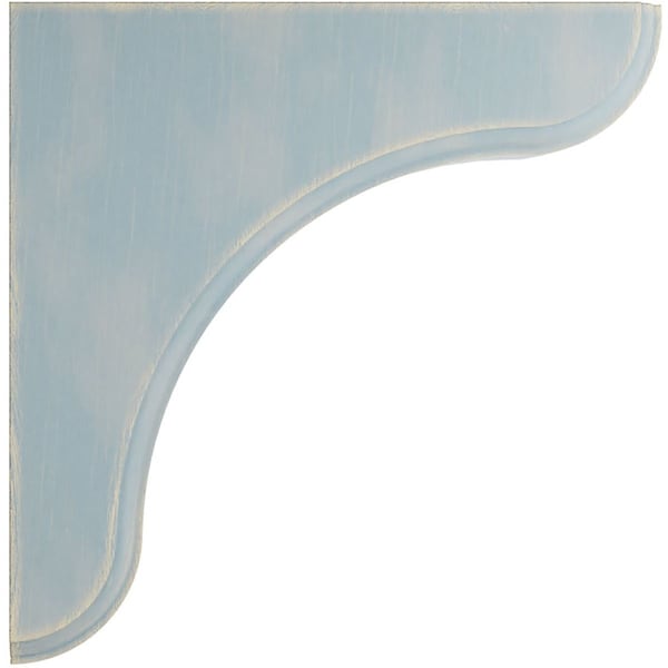 Ekena Millwork 1 3/4"W x 7 1/2"D x 7 1/2"H Eaton Wood Vintage Decor Bracket, Driftwood Blue - BKTWD02X08X08EABU