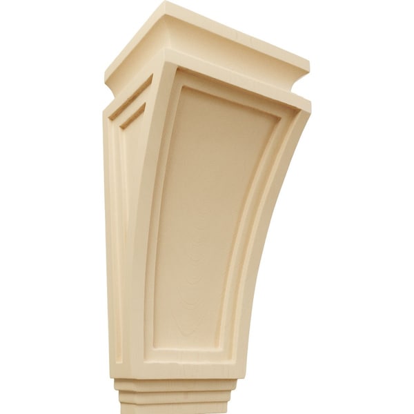 Ekena Millwork 6"W x 4 3/4"D x 12"H Arts and Crafts Corbel, Maple - COR06X04X12ARMA