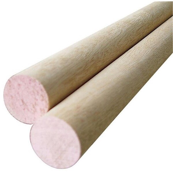 Dendesigns 02521-R0036C1 1.5 x 36 in. Thunderbird Forest Poplar Dowels Hardwood  Pink, 2PK - DE2512413