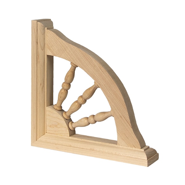 Osborne Wood Products 7 x 1 1/2 x 7 Wagon Wheel Corbel in Hard Maple - 8970HM