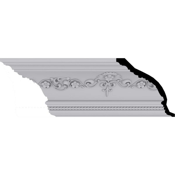 Ekena Millwork 6 1/4"H x 6 1/4"P x 8 7/8"F x 94 1/2"L, (11 3/4" Repeat), Sydney Crown Moulding - MLD06X06X08SY