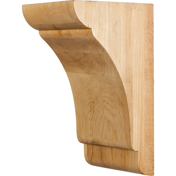 Hardware Resources 5" Wx6"Dx8"H Rubberwood Minimalist Corbel - COR33-2RW