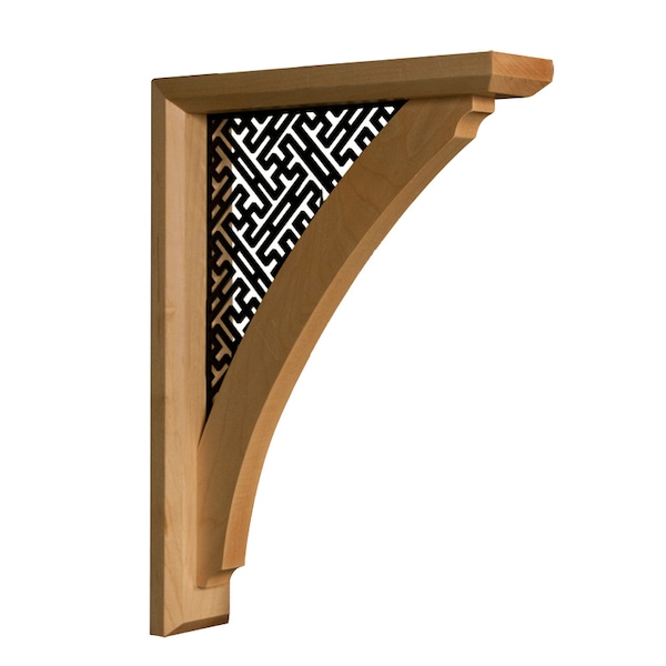 Osborne Wood Products 14 1/2 x 2 1/2 x 10 3/4 Reiss Countertop Bracket in Rubberwood <sm - 8960RW