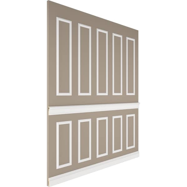 Ekena Millwork Wainscot Paneling Kit, Urethane, 94-1/2 in L, Factory Primed - WPKUST032P108