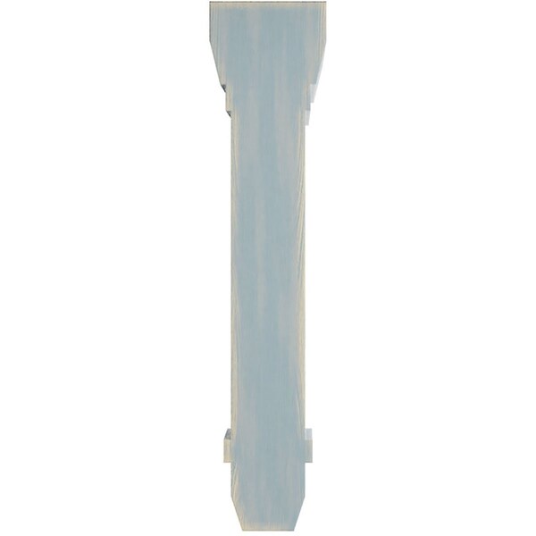 Ekena Millwork 2 1/4"W x 6"D x 10"H Stockport Wood Vintage Decor Bracket, Driftwood Blue - BKTWD02X06X10STBU