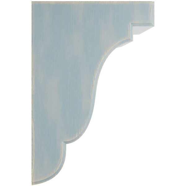 Ekena Millwork 5 1/4"W x 5"D x 7 1/2"H Bedford Wood Vintage Decor Bracket, Driftwood Blue - BKTWD05X05X08BEBU