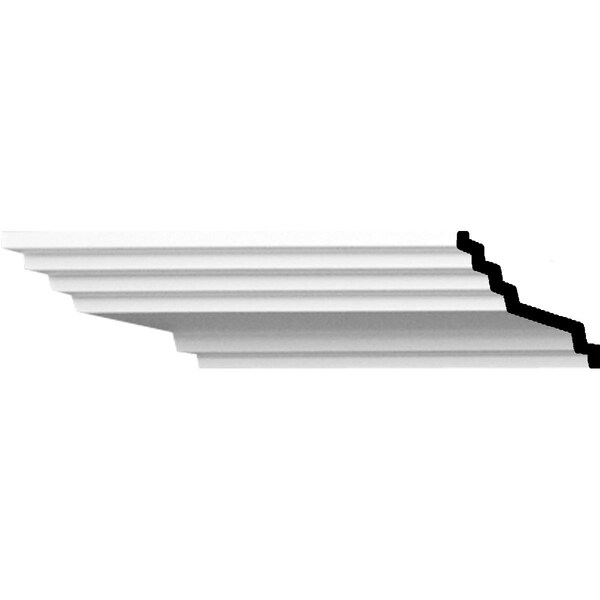 Ekena Millwork SAMPLE - 1 3/4"H x 4"P x 4 1/2"F x 12"L Adonis Traditional Smooth Crown Moulding - SAMPLE-MLD01X04X04AD