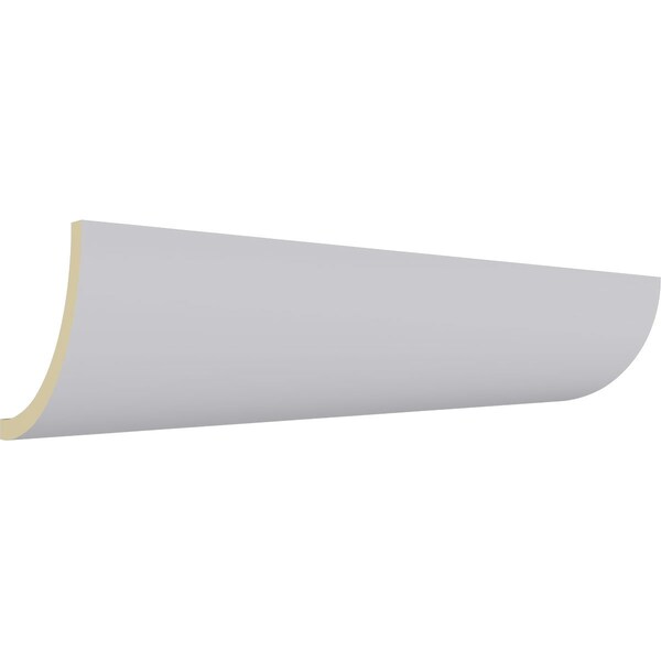 Ekena Millwork 3 7/8"H x 3 7/8"P x 5 1/2"F x 94 1/2"L Cove Crown Moulding - MLD04X04X05CO