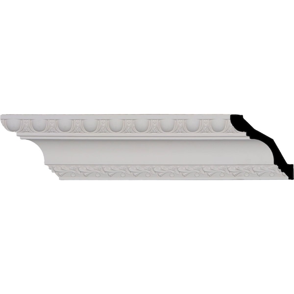Ekena Millwork SAMPLE - 3 1/4"H x 3 1/4"P x 4 5/8"F x 12"L, (1 5/8" Repeat), Egg & Dart Crown Moulding - SAMPLE-MLD03X04X05EG