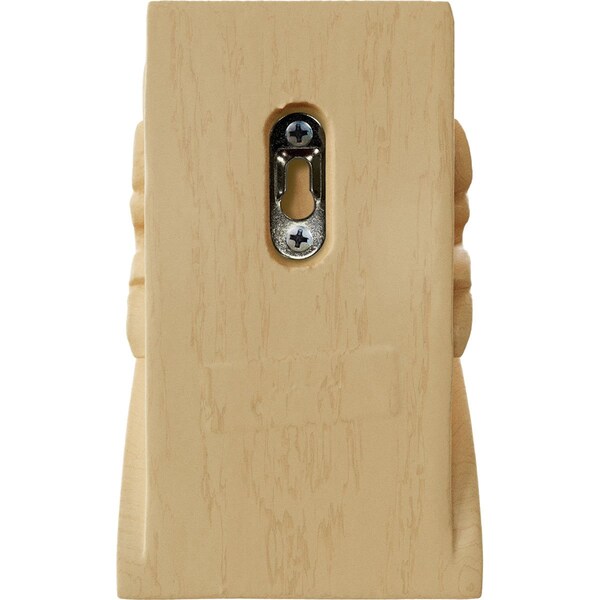 Ekena Millwork 3 3/4"W x 3 1/4"D x 6"H Large Acanthus Leaf Block Corbel, Maple - CORW04X03X06BAMA