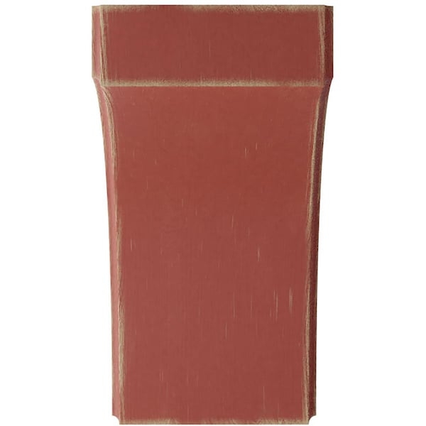 Ekena Millwork 5 1/4"W x 8"D x 10"H Clarksville Wood Vintage Decor Bracket, Salvage Red - BKTWD05X08X10CVRD