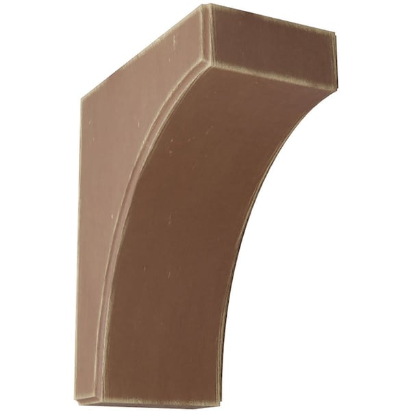 Ekena Millwork 5 1/4"W x 10"D x 12"H Clarksville Wood Vintage Decor Bracket, Weathered Brown - BKTWD05X10X12CVBR
