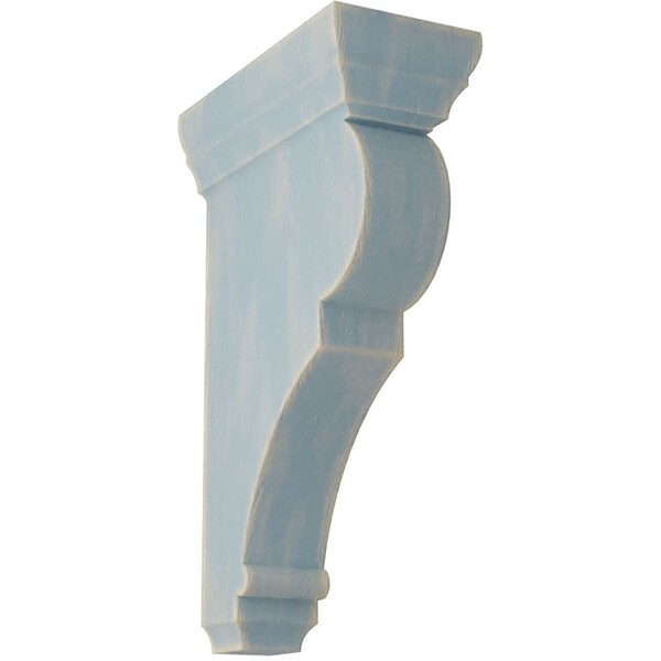 Ekena Millwork 2 1/2"W x 5 1/2"D x 10"H Medium Rojas Wood Vintage Decor Corbel, Driftwood Blue - CORWD02X05X10RJBU