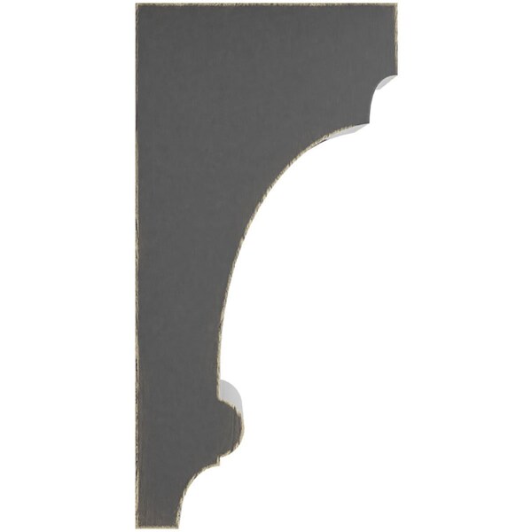 Ekena Millwork 5 1/2"W x 7"D x 14"H Diane Recessed Wood Vintage Decor Corbel, Black - CORWD06X07X14DIBL