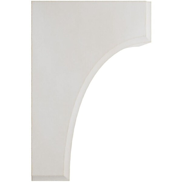 Ekena Millwork 3 1/2"W x 4"D x 6"H Clarksville Wood Vintage Decor Bracket, Chalk Dust White - BKTWD04X04X06CVWH