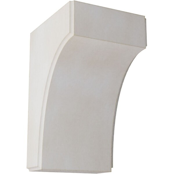 Ekena Millwork 3 1/2"W x 4"D x 6"H Clarksville Wood Vintage Decor Bracket, Chalk Dust White - BKTWD04X04X06CVWH