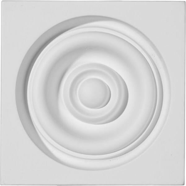 Ekena Millwork Plinth Block, Polyurethane, 4-1/4 in H, 4-1/4 in W, Factory Primed - PB04X04X01RE