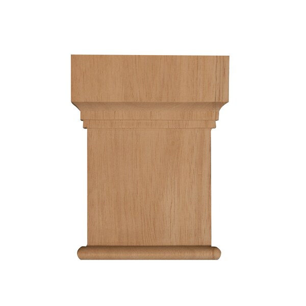 Osborne Wood Products 5 1/4 x 4 x 1 1/8 Traditional Capital in Rubberwood (paintg - 892063RW