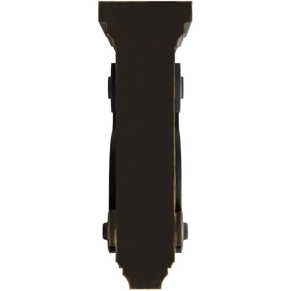Ekena Millwork 3 3/8"W x 6 1/2"D x 10 1/2"H Boston Traditional Scroll Wood Vintage Decor Corbel, Black - CORWD03X06X10TSBL