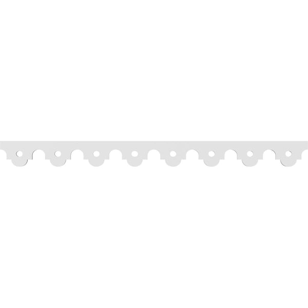 Ekena Millwork Capistrano Architectural Grade PVC Running Trim, 4"H x 5/8"P x 48"L - RUNP04X0625X48CPS