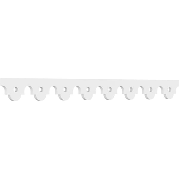 Ekena Millwork Capistrano Architectural Grade PVC Running Trim, 4"H x 5/8"P x 48"L - RUNP04X0625X48CPS