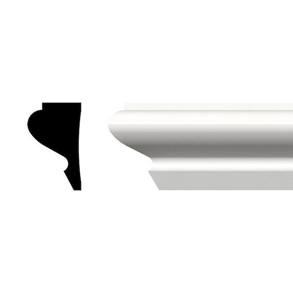 Ekena Millwork WM164 - 1 1/8"H x 3/4"P x 96"L Base Moulding, PVC - WM164X96SWPV