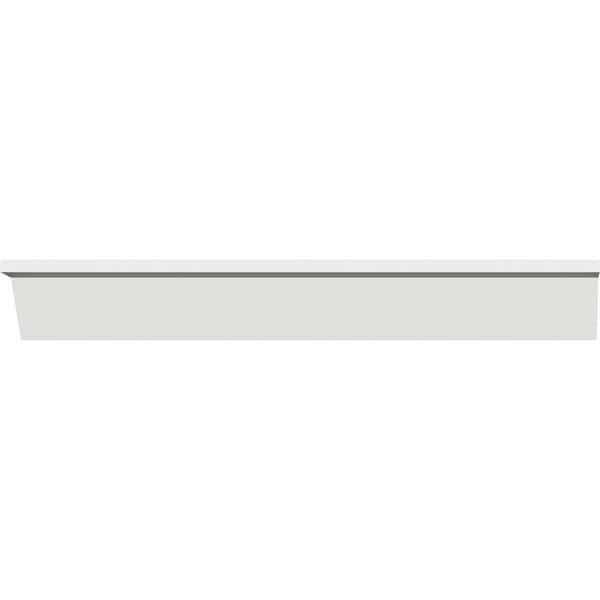 Ekena Millwork WM197 - 1 5/8"H x 5/8"P x 96"L Drip Cap Moulding, PVC - WM197X96SWPV