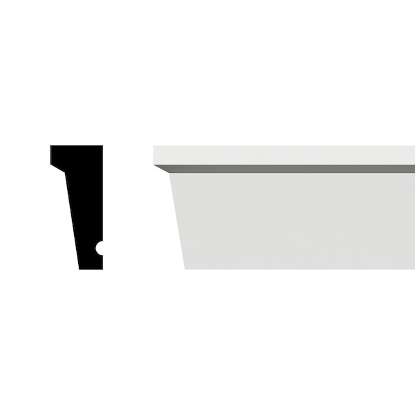 Ekena Millwork WM197 - 1 5/8"H x 5/8"P x 96"L Drip Cap Moulding, PVC - WM197X96SWPV