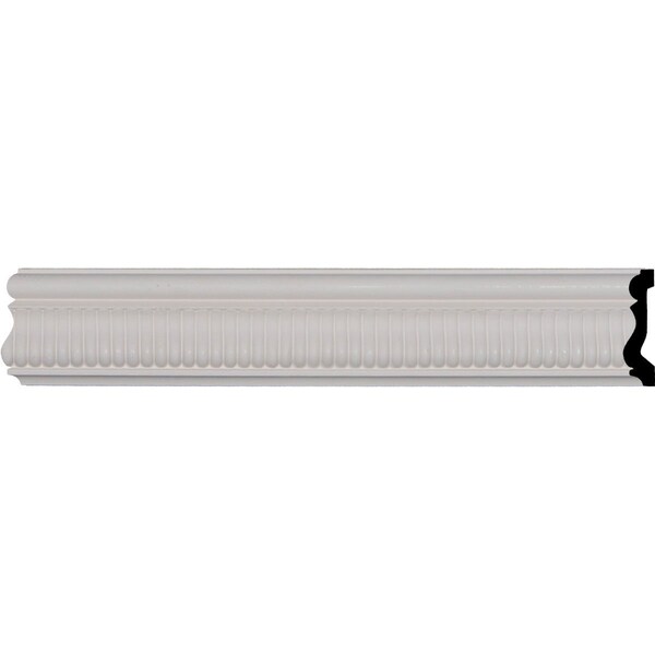 Ekena Millwork 3 1/4"H x 1"P x 94 1/2"L, (3/8" Repeat), Nevio Chair Rail - CHA04X01NE