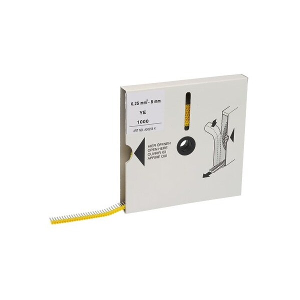Panduit Insul Ferrules en Mini-Carrete, Manga Amarilla, #24 AWG, FSD73-8-K, Paquete de 1000 - FSD73-8-K.