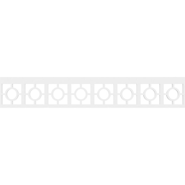 Ekena Millwork Koroluck Architectural Grade PVC Running Trim, 8"H x 5/8"P x 48"L - RUNP08X0625X48KOR