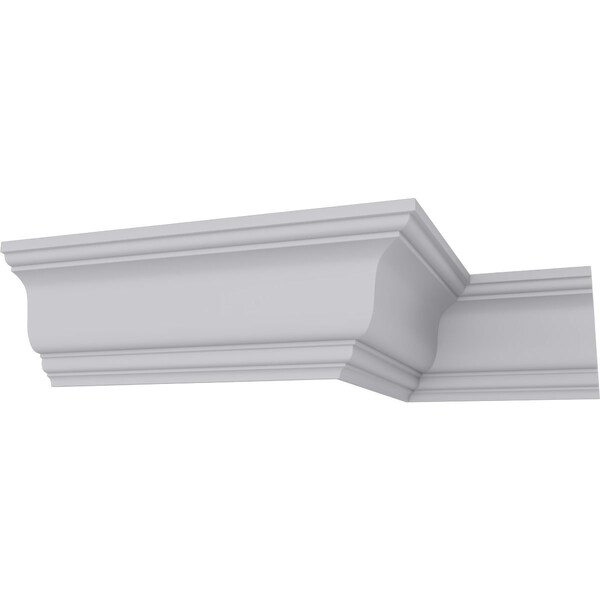 Ekena Millwork 3 3/4"H x 2 3/4"P x 4 5/8"F x 94 1/2"L Traditional Smooth Crown Moulding - MLD03X02X04SM