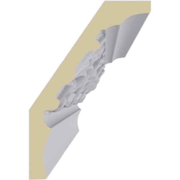 Ekena Millwork 3 1/8"H x 2 1/8"P x 3 3/4"F x 94 1/2"L Floral Crown Moulding - MLD03X02X03FL