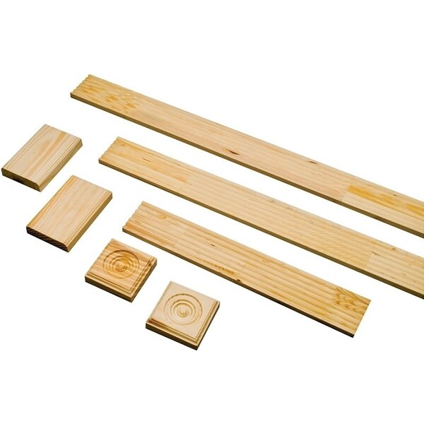 Waddell Door Moulding Set, 314 in W, Casing Profile, Pine Wood - FCS37