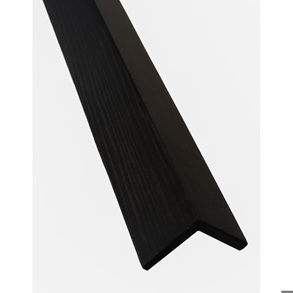 Timberchic Wood, Black, 48 in L, 1.25 in W, Stained - 310
